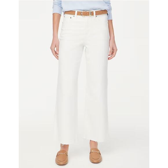 J.Crew Denim - NWT J.Crew Wide Leg Crop Jean In All Day Stretch White Size 29